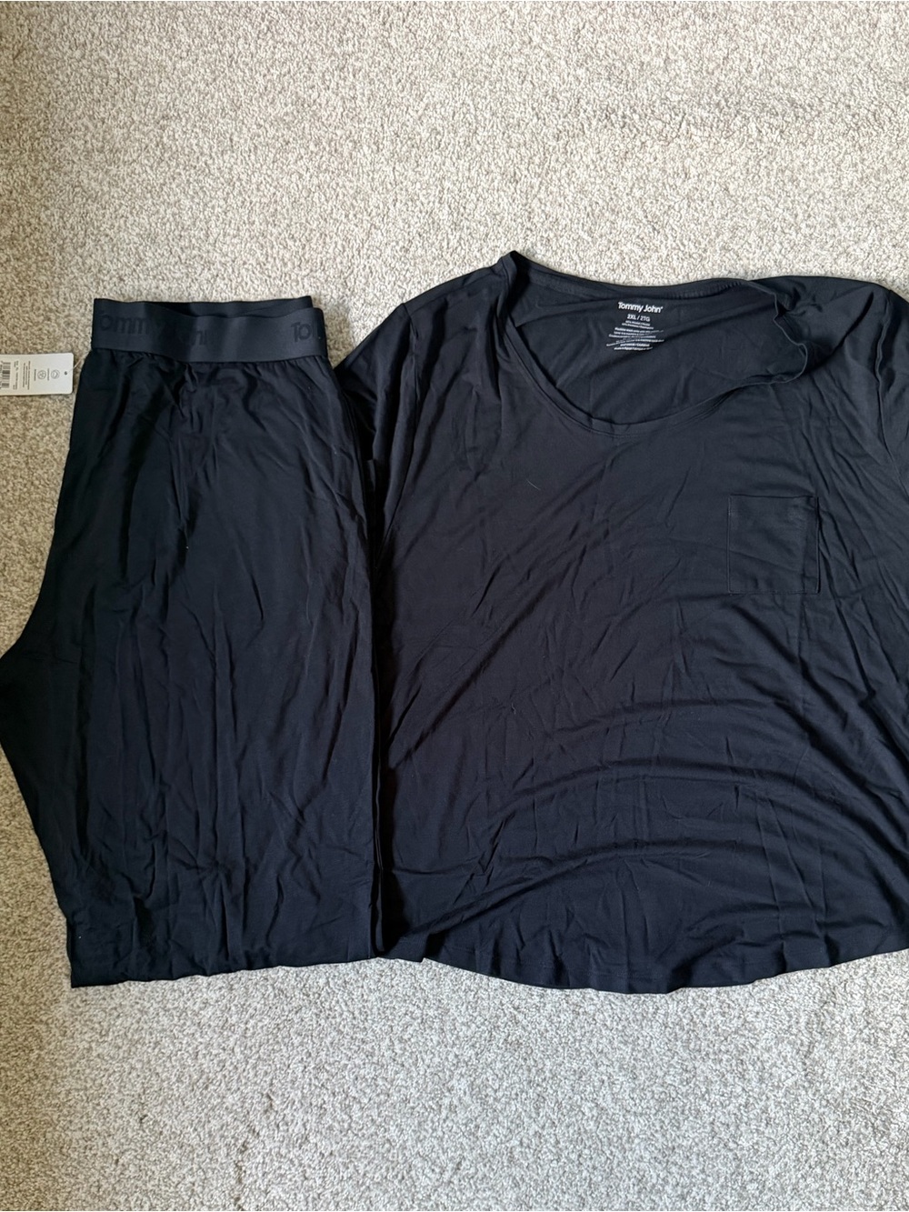 Tommy John Women's Second Skin Sleep Pocket Tee & Pant Set